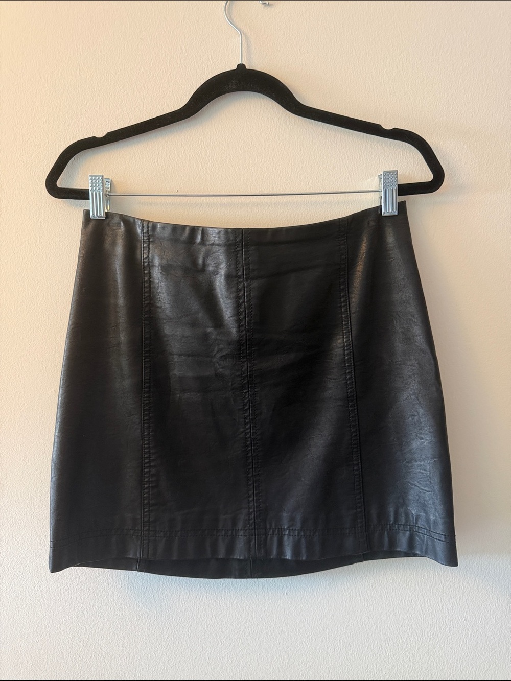 Free People Faux Leather Mini Skirt